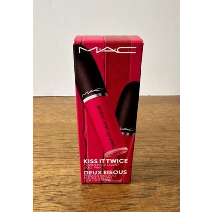 MAC Kiss It Twice Powder Kiss Lipstick Duo in Billion $ Smile and A Little Tamed - Maison des fragrances