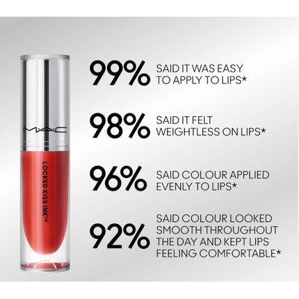 MAC Locked Kiss Rouge Tint 24 Hour Liquid Lipstick - Full Size New in Box - Maison des fragrances