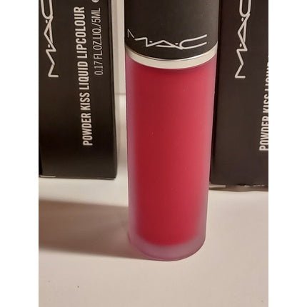 MAC Powder Kiss Liquid Lipcolour Matte Ruby Boo 0.17oz - New in Box - Maison des fragrances