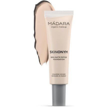 MÁDARA Organic Skincare SKINONYM Semi - Matte Peptide Foundation 10 Porcelain 30ml - Maison des fragrances