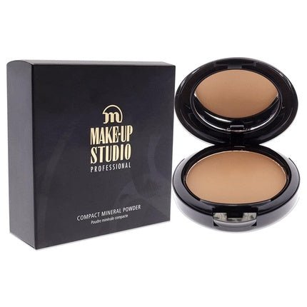 Make - Up Studio Professional Compact Mineral Face Powder Foundation Cinnamon 0.32 Oz with Mirror and Sponge - Maison des fragrances