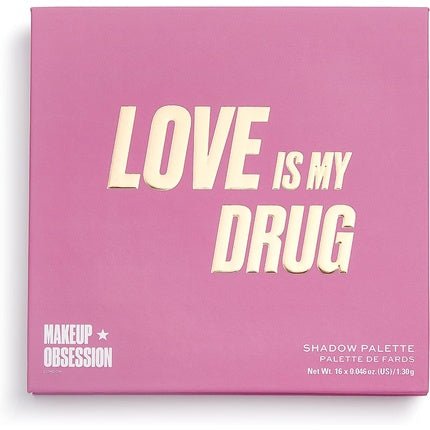 Makeup Obsession London Love Is My Drug Eyeshadow Palette 16 Shades 20.8g - Maison des fragrances