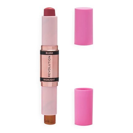 Makeup Revolution Blush & Highlight Stick Blushing Pink Face Blush and Highlighter 4.3g - Maison des fragrances