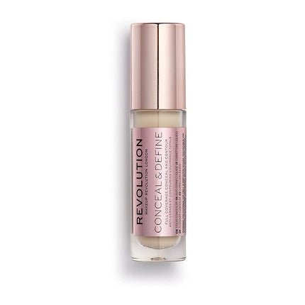 Makeup Revolution Conceal and Define Concealer Full Coverage Matte Finish C2.5 for Fair/Light Skin Tones 0.7 Fl Oz - Maison des fragrances