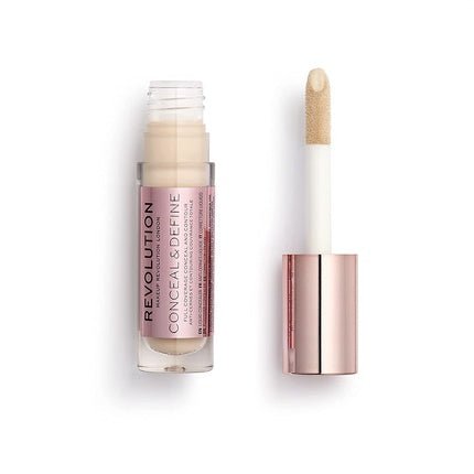 Makeup Revolution Conceal and Define Concealer Full Coverage Matte Finish C2.5 for Fair/Light Skin Tones 0.7 Fl Oz - Maison des fragrances