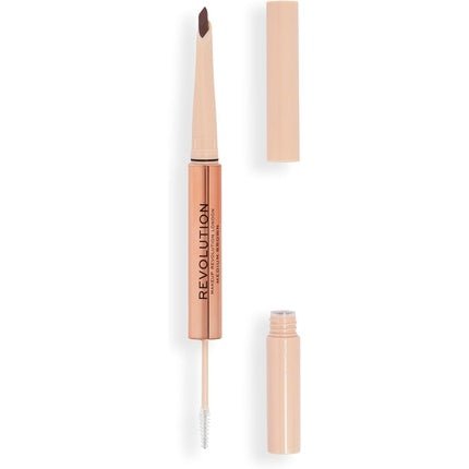 Makeup Revolution Fluffy Brow Filter Duo Brow Pencil and Eyebrow Gel Medium Brown - Maison des fragrances