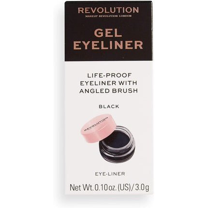 Makeup Revolution Gel Eyeliner Pot With Brush Black - 3g - Maison des fragrances