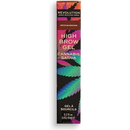 Makeup Revolution High Brow Gel with Cannabis Sativa M Brown 6ml - Maison des fragrances
