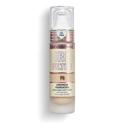 Makeup Revolution IRL Filter Longwear Foundation Medium to Full Coverage 23ml F6 - Maison des fragrances