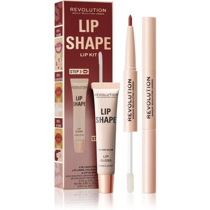 Makeup Revolution Lip Shape Kit - Warm Nude, 1 piece - Maison des fragrances