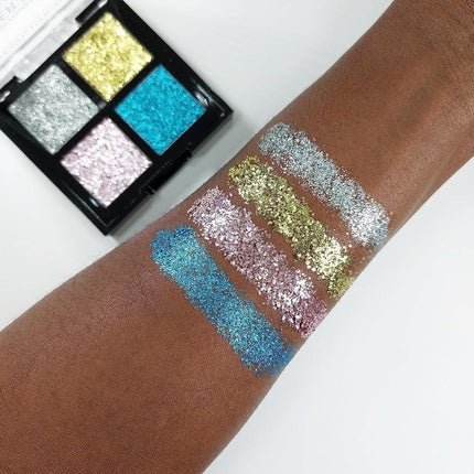 Makeup Revolution London Artist Collection Glitter Balm Palette Gel Formula Sparkle Finish 4 Reflective Shades 1.4g - Maison des fragrances