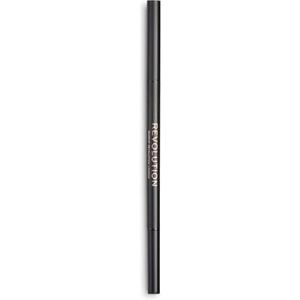 Makeup Revolution Precise Brow Pencil Dual Ended Eyebrow Pencil and Spoolie Brush Fine Tip Dark Brown 9g - Maison des fragrances