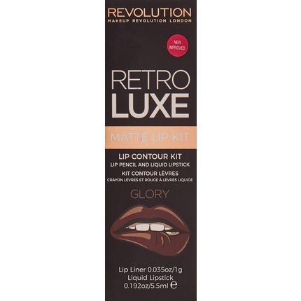 Makeup Revolution Retro Luxe Lip Kit Matte Glory 1g + 5.5ml - Maison des fragrances