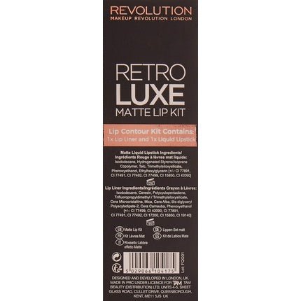 Makeup Revolution Retro Luxe Matte Lip Kit Grandee - Maison des fragrances