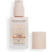 Makeup Revolution Skin Silk Serum Foundation Light to Medium Coverage with Hyaluronic Acid 23ml - Maison des fragrances