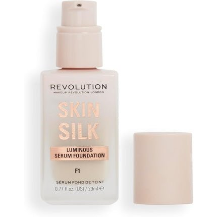Makeup Revolution Skin Silk Serum Foundation Light to Medium Coverage with Hyaluronic Acid 23ml - Maison des fragrances