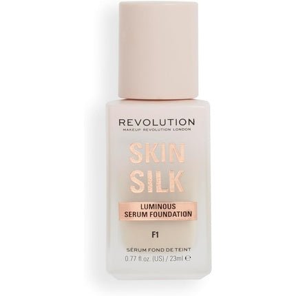 Makeup Revolution Skin Silk Serum Foundation Light to Medium Coverage with Hyaluronic Acid 23ml - Maison des fragrances