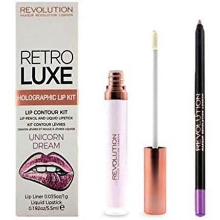 Makeup Revolution Unicorn Dream Retro Luxe Holographic Lip Kit - Maison des fragrances