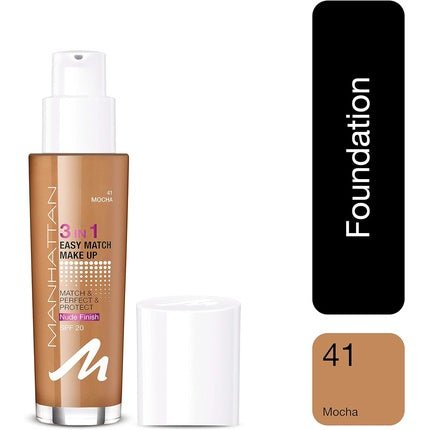 Manhattan 3 - in - 1 Easy Match Make Up 41 Mocha - Maison des fragrances