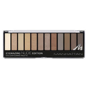 Manhattan Eyemazing Eye Contouring Palette 12 Shades from Beige to Brown in Glitter and Matte 001 Nude Edition 1x14.16g - Maison des fragrances
