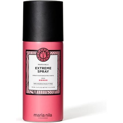 Maria Nila Extreme Spray 100ml Hold 5/5 Antioxidant Preserves Hair Color 100% Vegan and Sulfate/Paraben Free - Maison des fragrances