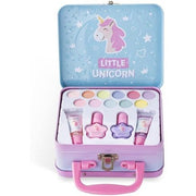 Martinelia Little Unicorn Beauty Pencil Case in Tin 14 x 12 x 6 cm with Enamel, Eye Drops, and Lip Gloss - Maison des fragrances