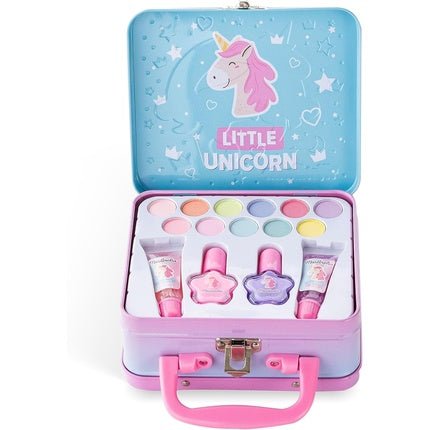 Martinelia Little Unicorn Beauty Pencil Case in Tin 14 x 12 x 6 cm with Enamel, Eye Drops, and Lip Gloss - Maison des fragrances