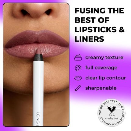 Matte Gel Lip Liner Pencil Weightless Creamy Texture Longwear Waterproof High Pigmented Flawless Finish Cruelty - free Paraben - Free 410 1.7g/0.05oz Pink Taupe - Maison des fragrances