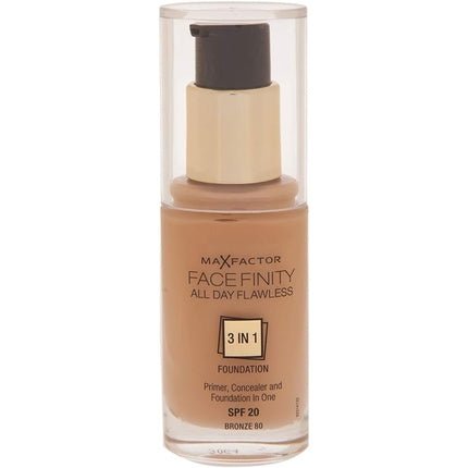 Max Factor All Day Flawless 3 in 1 Foundation 80 Bronze 30ml - Maison des fragrances