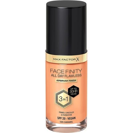 Max Factor Facefinity 3 - in - 1 All Day Flawless Liquid Foundation SPF 20 85 Caramel 30ml - Maison des fragrances