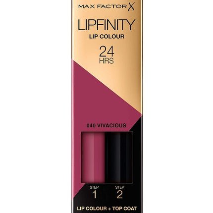 Max Factor Lipfinity Lip Colour Vivacious 40 Long - Lasting Lipstick - Maison des fragrances