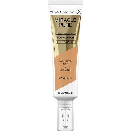 Max Factor Miracle Pure Foundation Warm Sand 70 30ml - Maison des fragrances