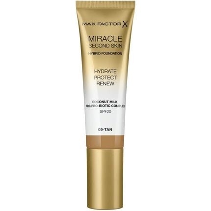 Max Factor Miracle Second Skin Hydrating Foundation 30ml Tan Beige - Maison des fragrances