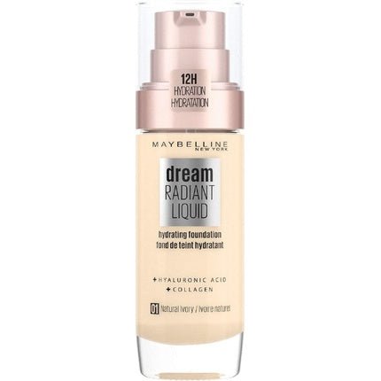 Maybelline Dream Radiant Liquid Hydrating Foundation with Hyaluronic Acid and Collagen 30ml - Maison des fragrances