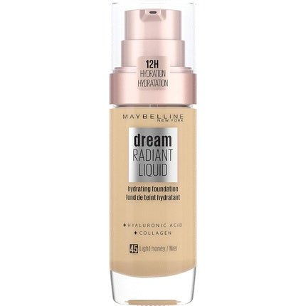 Maybelline Dream Radiant Liquid Hydrating Foundation with Hyaluronic Acid and Collagen 45 Light Honey - Maison des fragrances