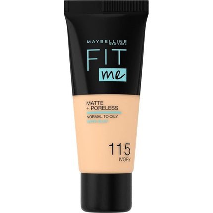 Maybelline Fit Me Liquid Foundation Mattifying Face Foundation 115 Ivory 30ml - Maison des fragrances
