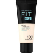 Maybelline Fit Me Matte & Poreless Foundation 100 Warm Ivory 30ml - Maison des fragrances