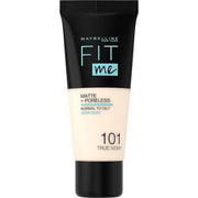 Maybelline Fit Me Matte & Poreless Foundation - 101 True Ivory, 30ml - Maison des fragrances