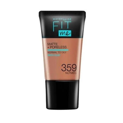 Maybelline Fit Me Matte & Poreless with Clay Foundation 18ml 359 Nutmeg - Maison des fragrances