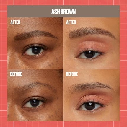 Maybelline New York Build A Brow 2 in 1 Brow Pen and Sealing Gel Real - looking Fuller Brows Waterproof Sweat and Smudge - resistant 24H Wear Vegan Formula Shade 259 Ash Brown - Maison des fragrances