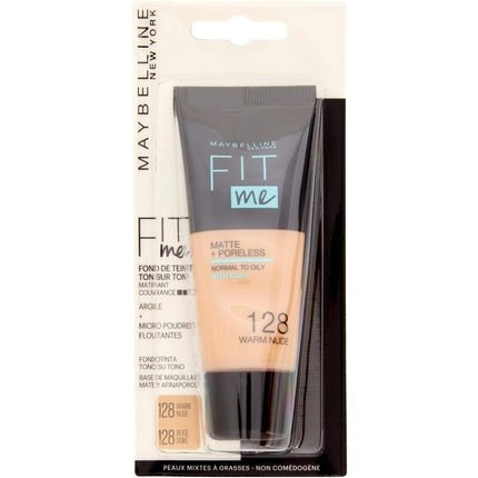 Maybelline New York Fit Me Matte & Poreless Foundation 30ml 128 Beige - Maison des fragrances
