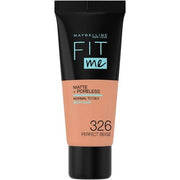 Maybelline New York Fluid Tone on Tone Fit Me! Matte and Poreless Foundation Shade 326 Perfect Brown NU - Maison des fragrances