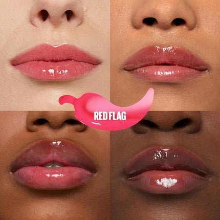Maybelline New York Lifter Plump Lip Gloss Lasting Plump Heated Formula with Hyaluronic Acid and Chilli Pepper XL Wand Vegan Formula Shade 004 Red Flag - Maison des fragrances