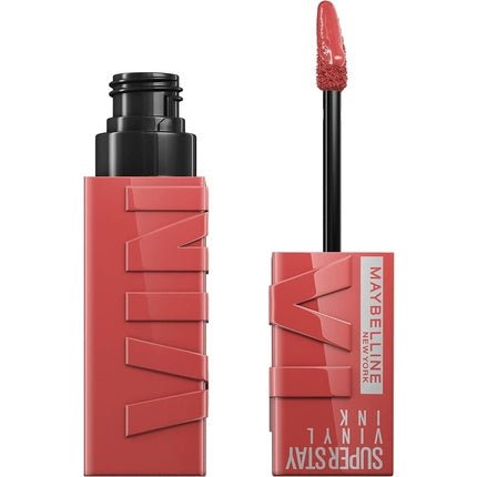 Maybelline New York Lip Color Smudge - Free Long Lasting Liquid Lipstick Shine Finish SuperStay Vinyl Ink 16h 15 Peachy - Maison des fragrances