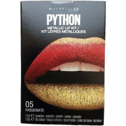 Maybelline New York Lipstick Python Metallic Lip Kit 05 Passionate Red Gold - Maison des fragrances