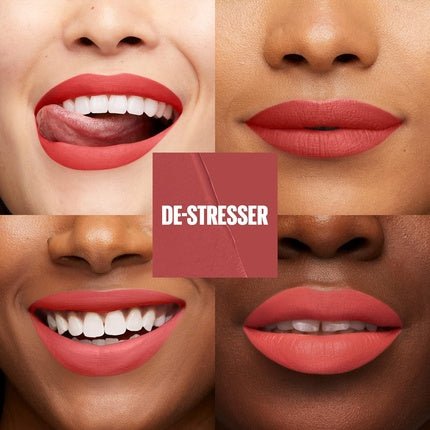 Maybelline New York Liquid Lipstick with Matte Finish 16h Long - lasting Non - transfer Vegan Formula Super Stay Matte Ink Moodmaker 5ml 435 De - Stresser - Maison des fragrances