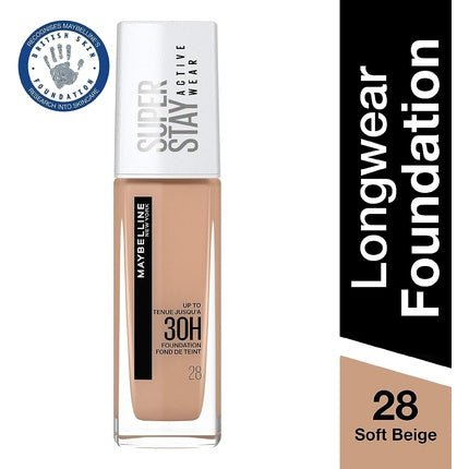 Maybelline New York Superstay Active Wear 30 Hour Long - Lasting Liquid Foundation 30ml Shade 28 Soft Beige - Maison des fragrances