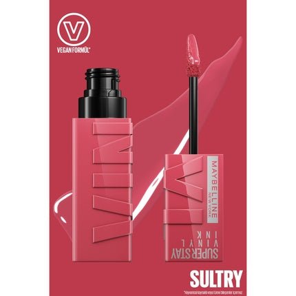 Maybelline New York SuperStay Vinyl Ink Pink Liquid Lipstick Vinyl Effect Glossy Long - Lasting Sultry 4.2ml - Maison des fragrances