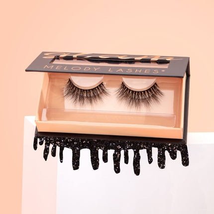 Melody Lashes Natural Fluffy Cat Eye Lashes Premium Quality Soft Cotton Band 15x Reusable Vegan Makeup Stella - Maison des fragrances