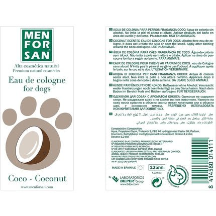 Menforsan Water Cologne for Dogs Coco Eau de Cologne Homme - Aquatique - Maison des fragrances